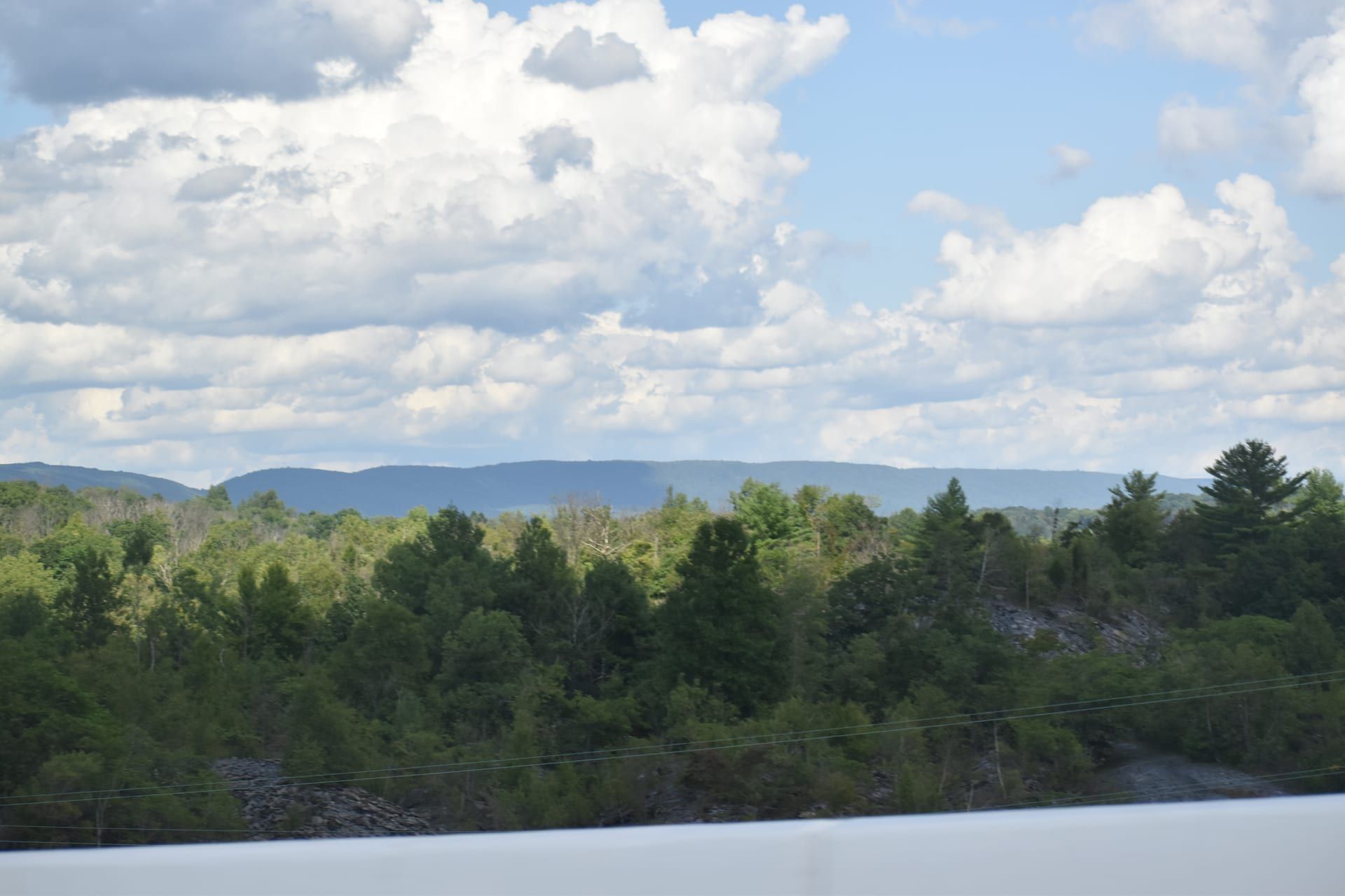 Mountain vista with dramatic clouds