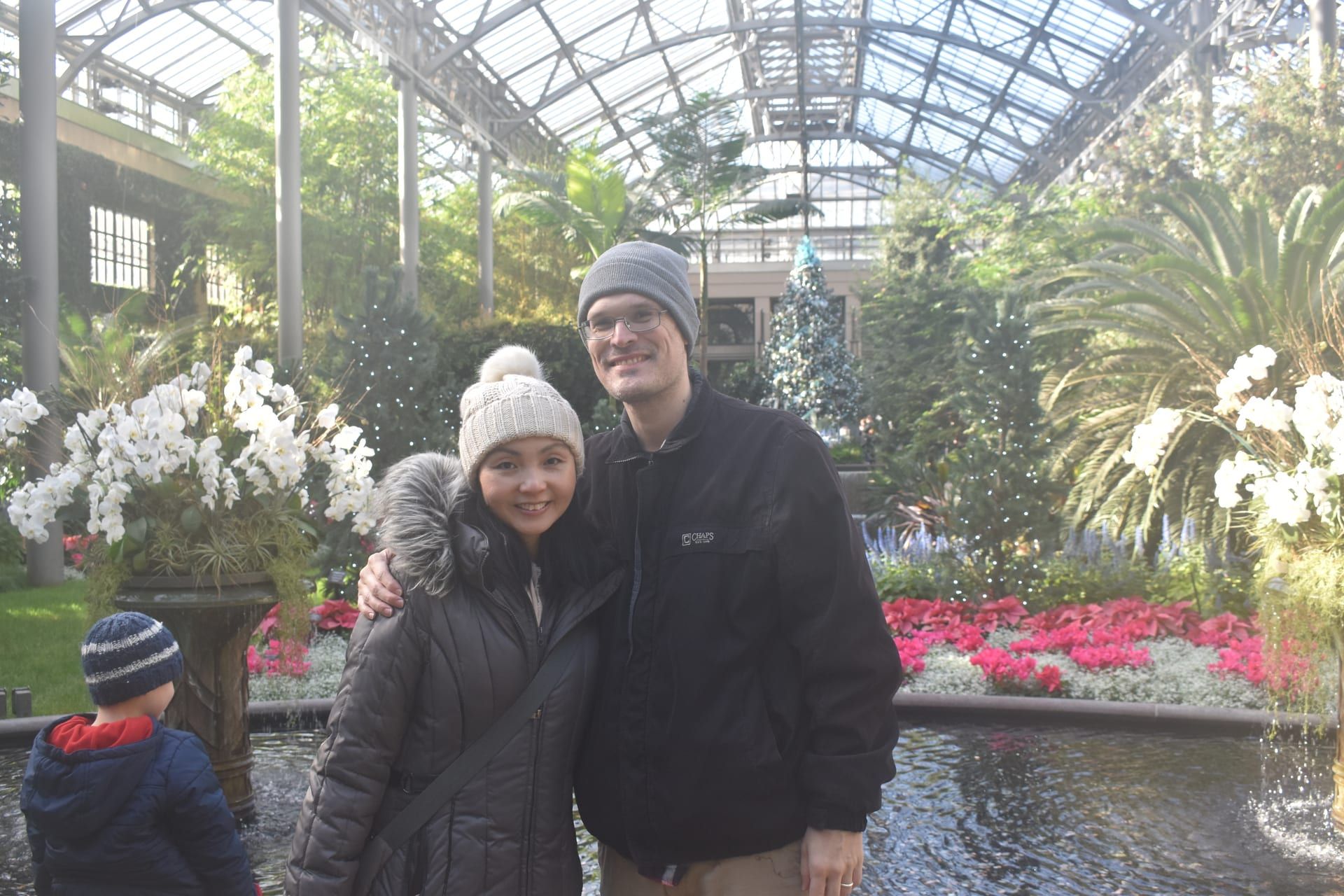 Couple in beautiful conservatory