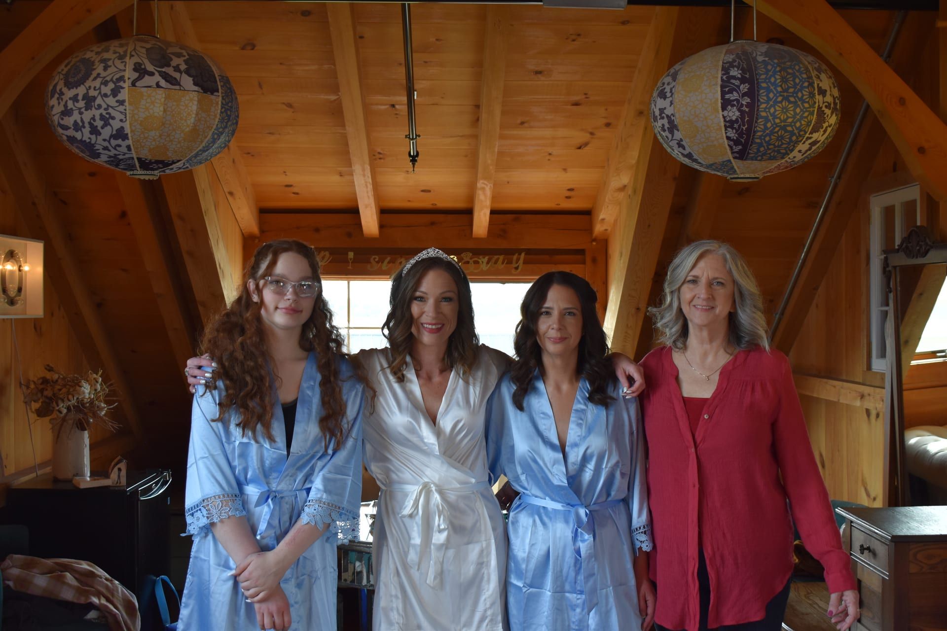 Family portrait at wedding