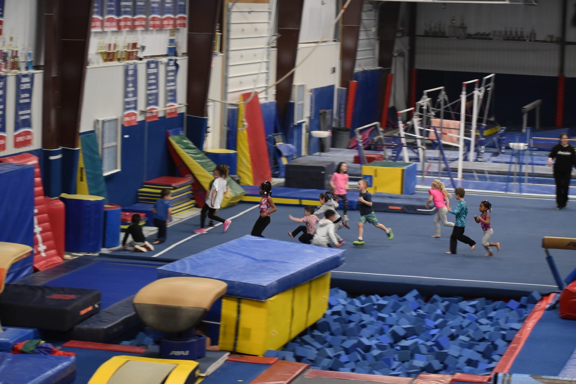 Gymnastics training facility overview